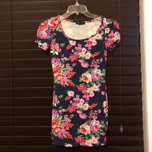 Floral Form Fitting Dress